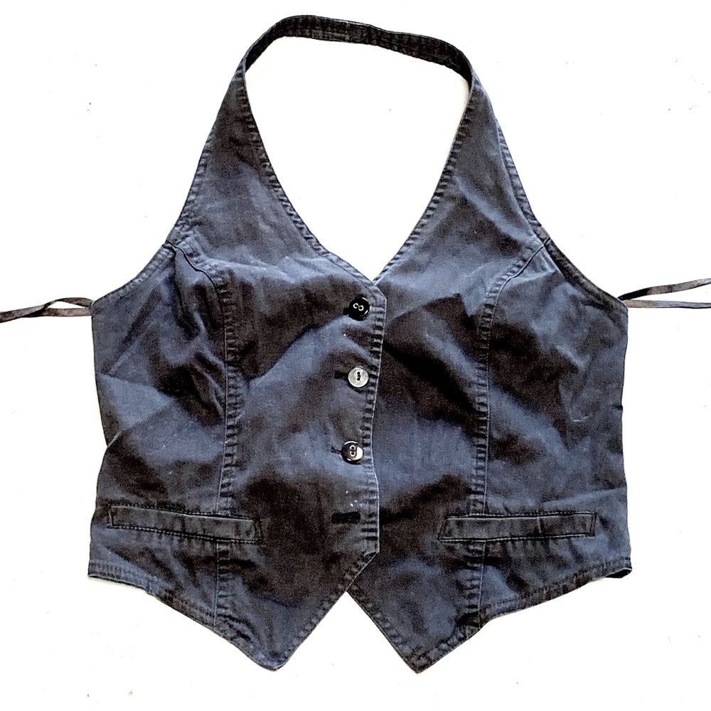Black Halter Vest